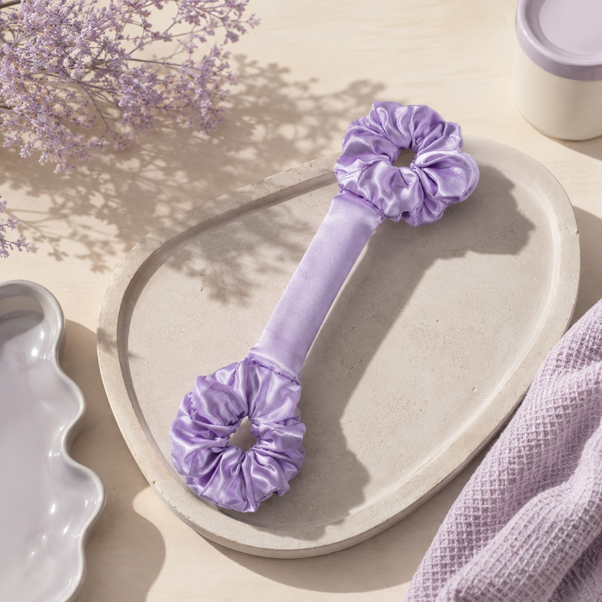 Satin Scrunchie Heatless Curler