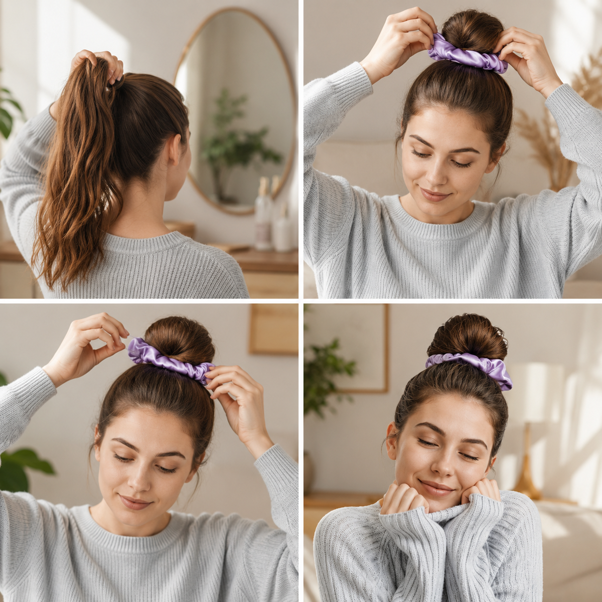 Satin Scrunchie Heatless Curler