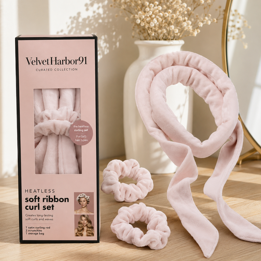 Soft Ribbon Heatless Curl Set