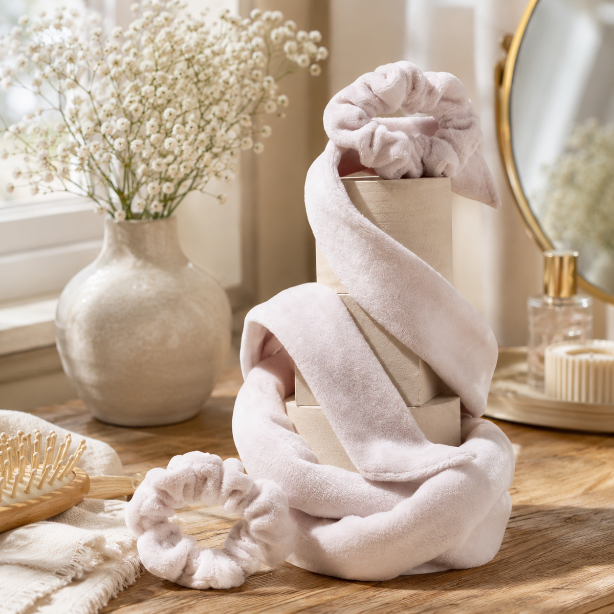 Soft Ribbon Heatless Curl Set